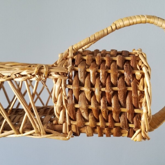 Vintage Woven Wicker Wine Chianti Holder - Picture 7 of 10